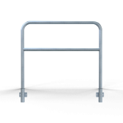 Protective bar made of steel tubing |  48 x 2.5 mm | with crossbar | for wall mounting | total width: 1200 mm | hot-dip galvanized